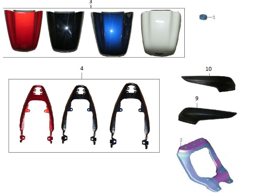 BAJAJ V15 SELE ARKA PLASTİK