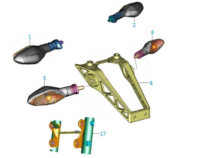 BAJAJ PULSAR NS150 SİNYAL ARKA SAĞ - 2