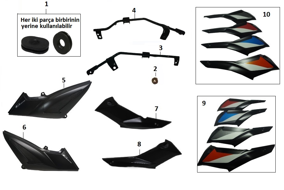 BAJAJ PULSAR NS 125 CBS DEKORATİF KAPAK SOL ALT