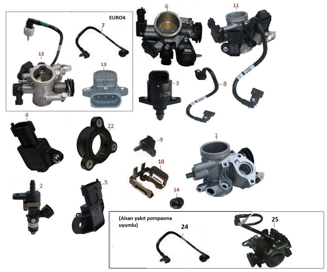 BAJAJ PULSAR NS200 UG BASINÇ SENSÖRÜ  MAP - 2