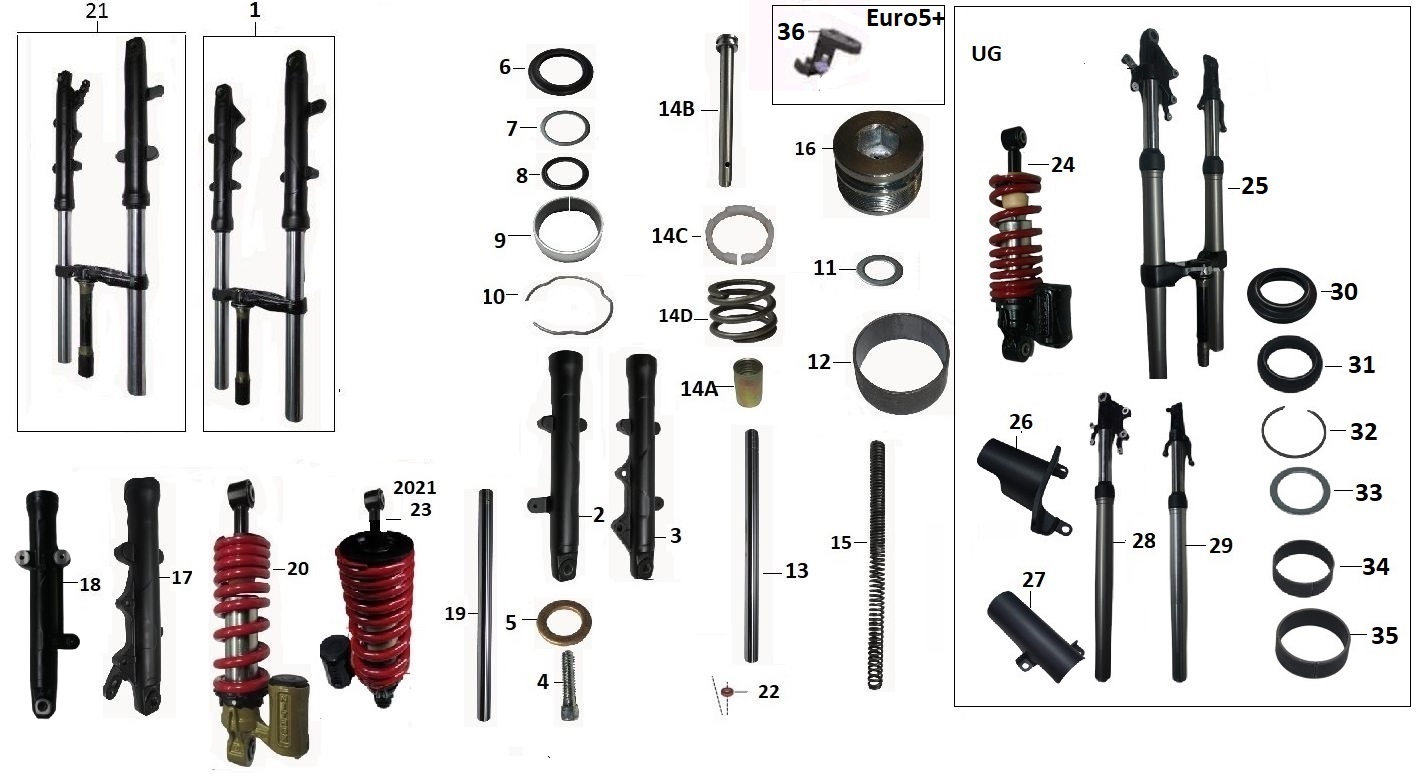 BAJAJ PULSAR NS200 UG AMORTİSÖR BAĞLANTI BURCU ÜST - 2