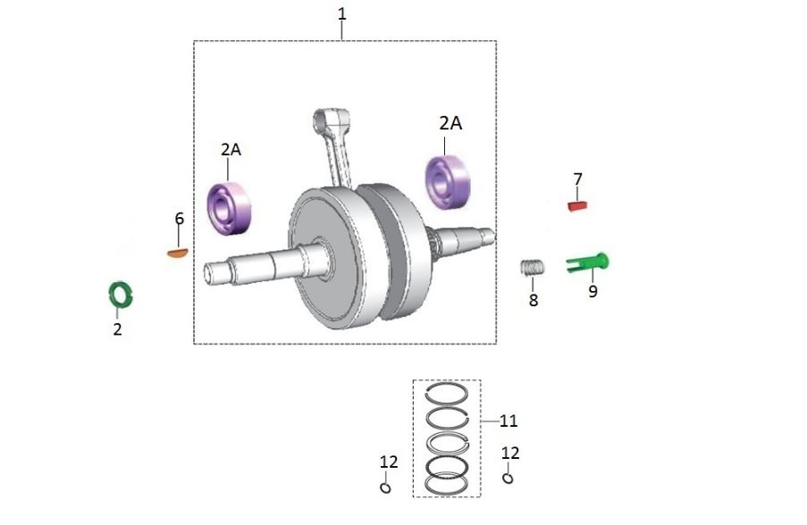 BAJAJ DISCOVER 150F BALANS MİL KAMASI - 2