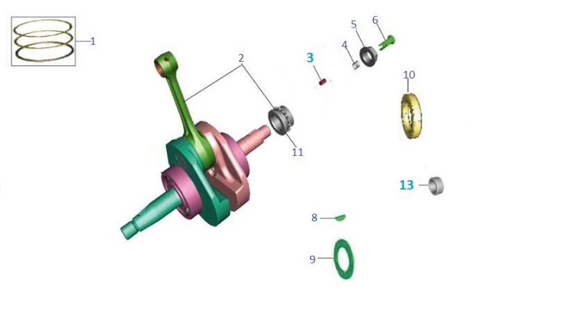BAJAJ V15 KRANK KAMASI - 2