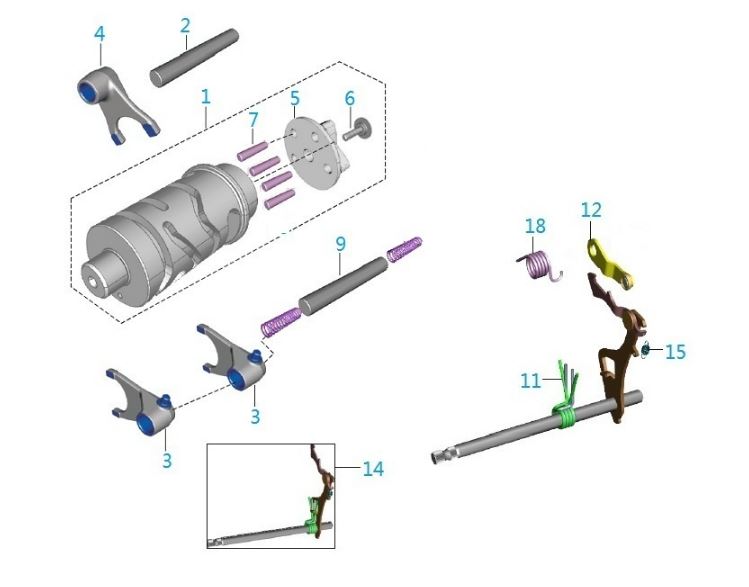 BAJAJ PULSAR NS150 VİTES SEÇİCİ SABİTLEME CİVATASI - 2
