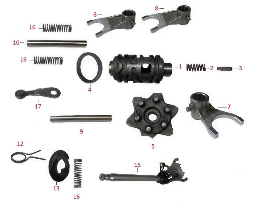 BAJAJ PULSAR RS200 UG VİTES MİLİ  KOMPLE - 2