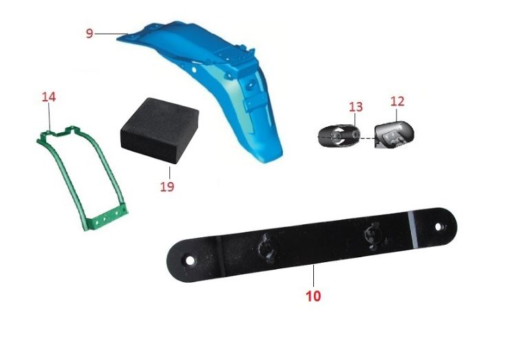 BAJAJ DISCOVER 150F PLAKA LAMBA KAPAĞI ARKA