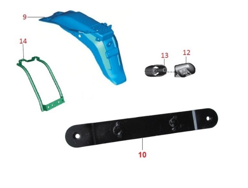 BAJAJ DISCOVER 150S PLAKA LAMBA KAPAĞI ARKA