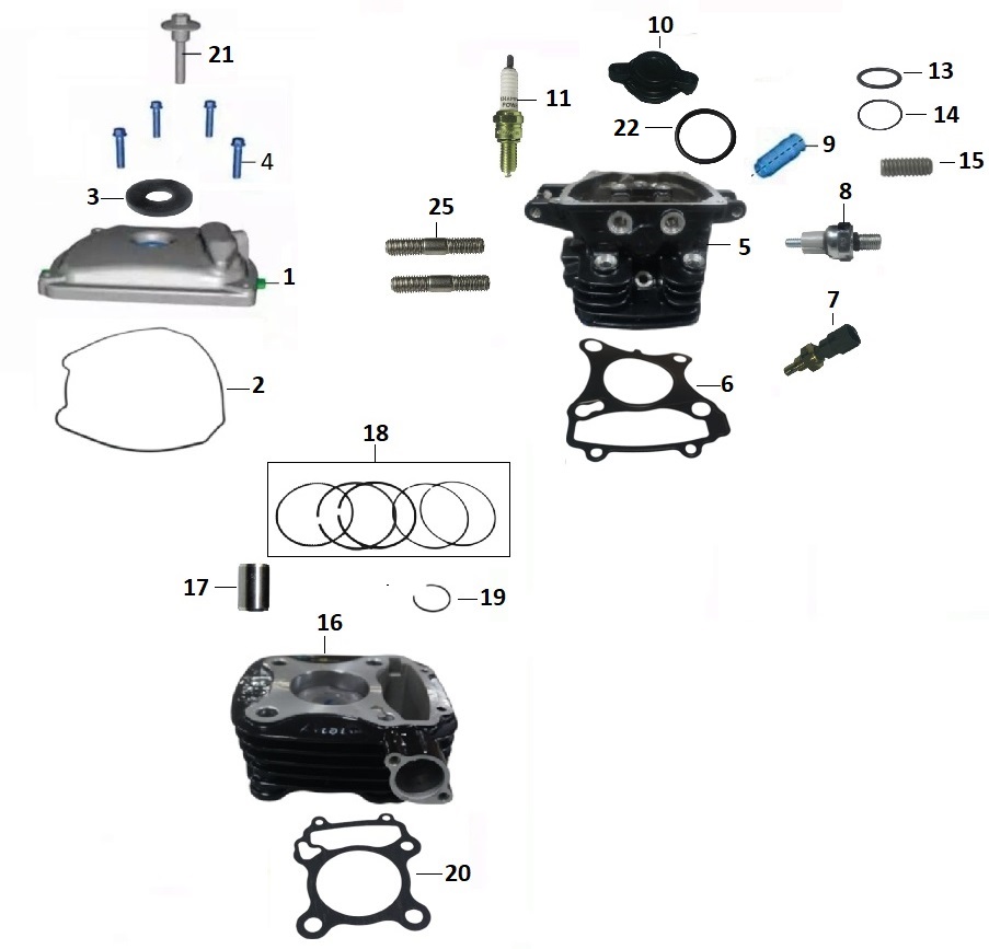BAJAJ PULSAR N 160 UG SİLİNDİR+PİSTON+SEGMAN TAKIMI - 2