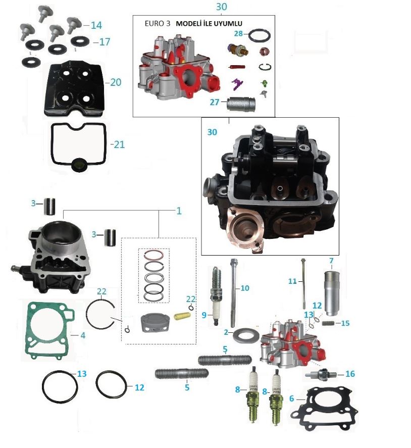 BAJAJ PULSAR RS200 UG SİLİNDİR SAPLAMASI  M10x1,25 L157MM - 2