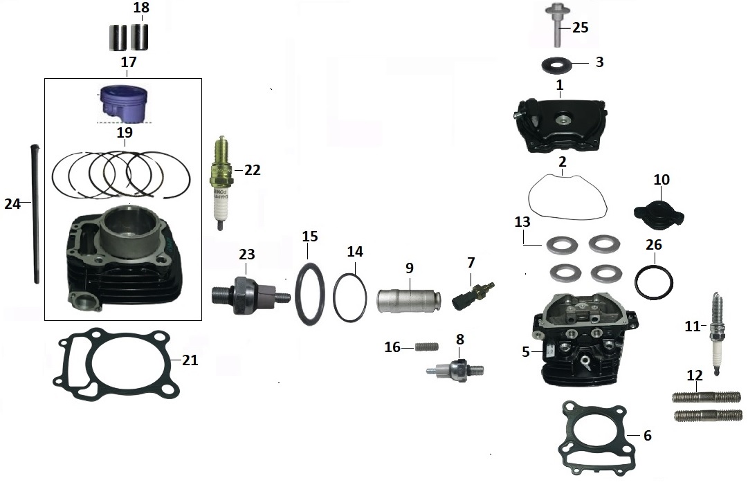 BAJAJ PULSAR N 250 SİLİNDİR CONTASI ALT - 2