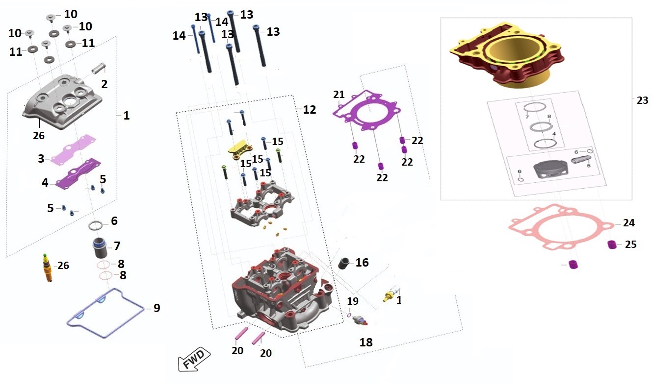 BAJAJ PULSAR NS 400 SİLİNDİR+PİSTON+SEGMAN TAKIMI - 2