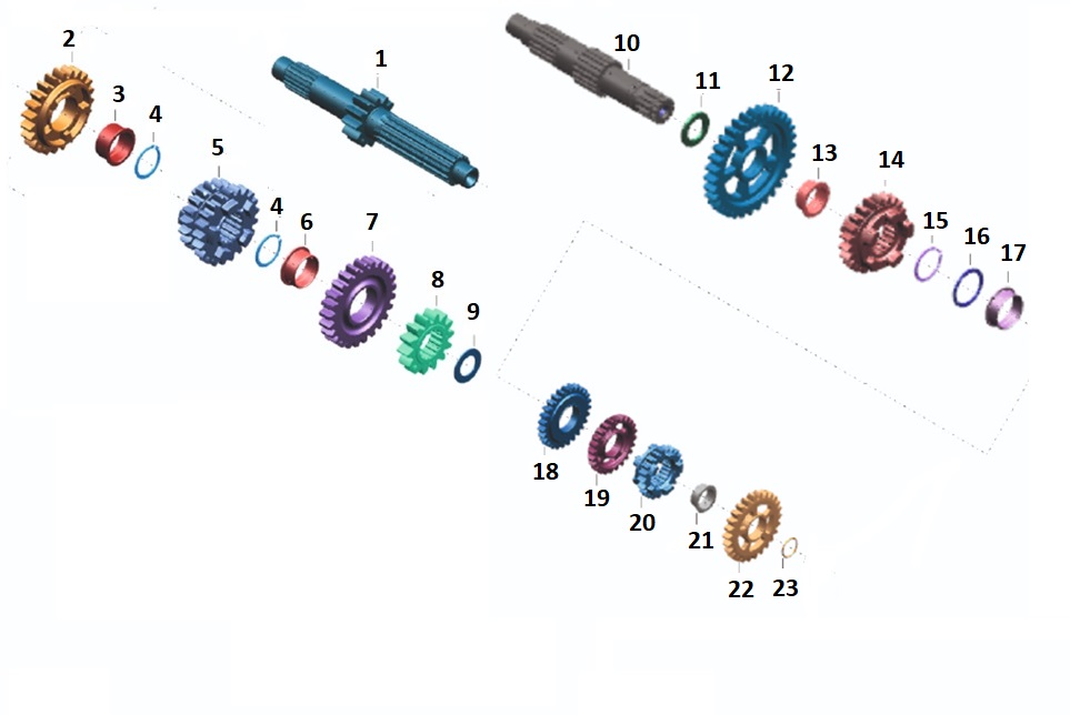 BAJAJ PULSAR NS 400 1.VİTES DİŞLİ BURCU - 2