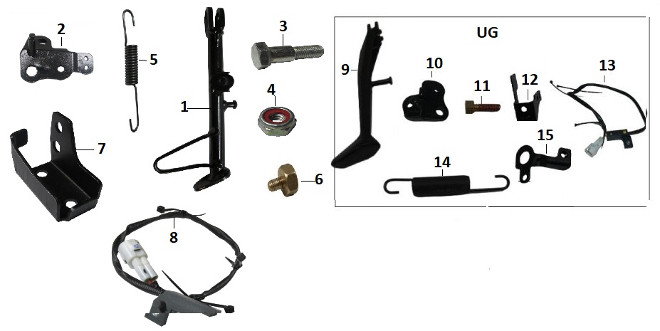 BAJAJ DOMİNAR 400 UG SEHPA CİVATASI YAN - 2