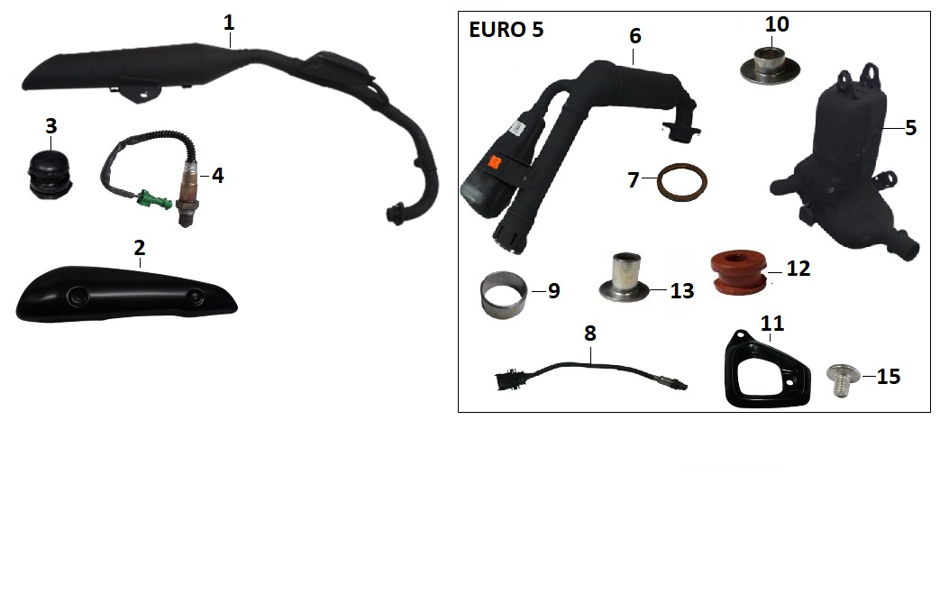 BAJAJ PULSAR NS125 ABS EGZOZ SUSTURUCU KELEPÇESİ - 2