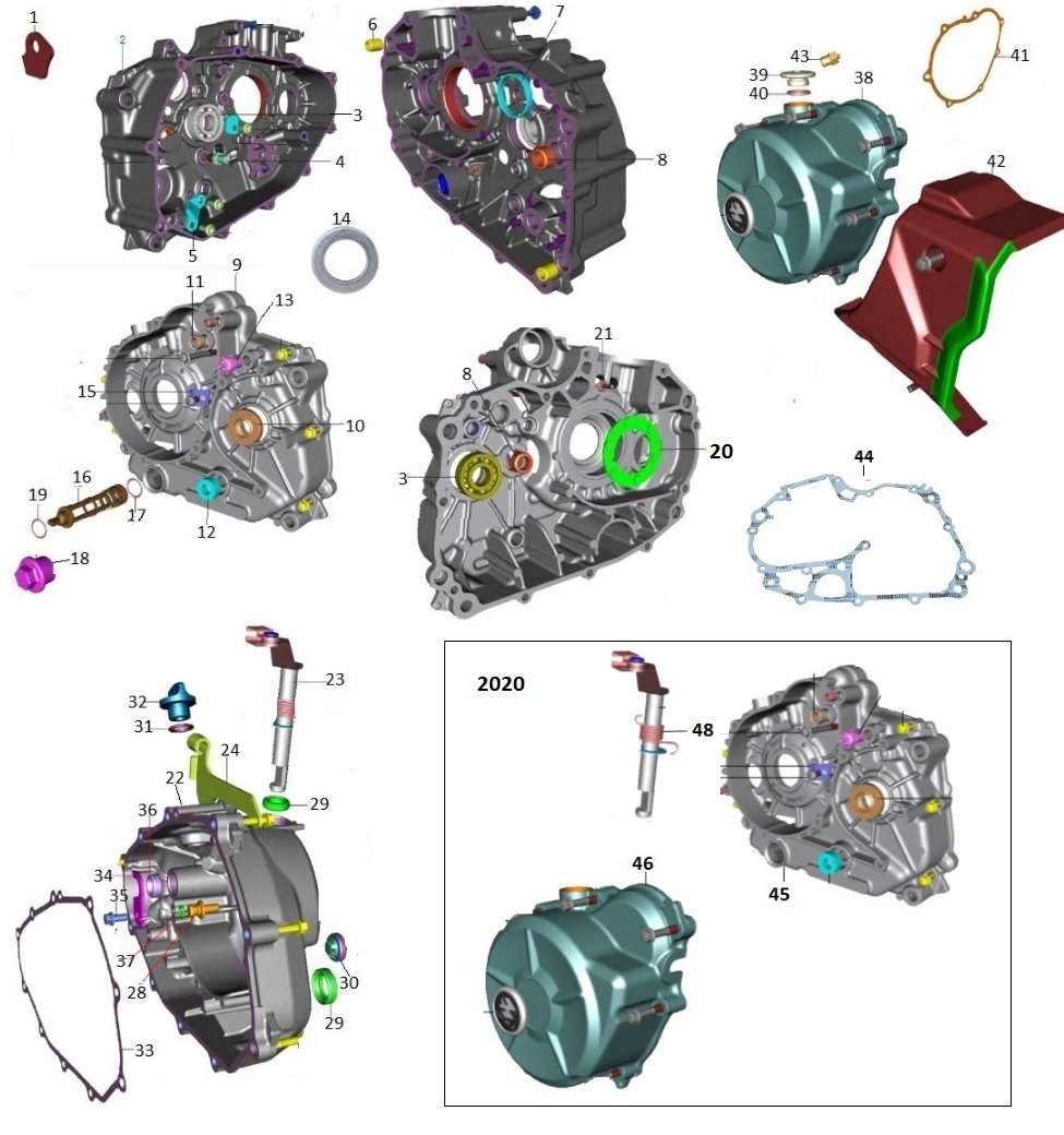 BAJAJ PULSAR N 250 ZİNCİR DİŞLİ KAPAK CİVATASI SET M6*50,M6*25 - 2