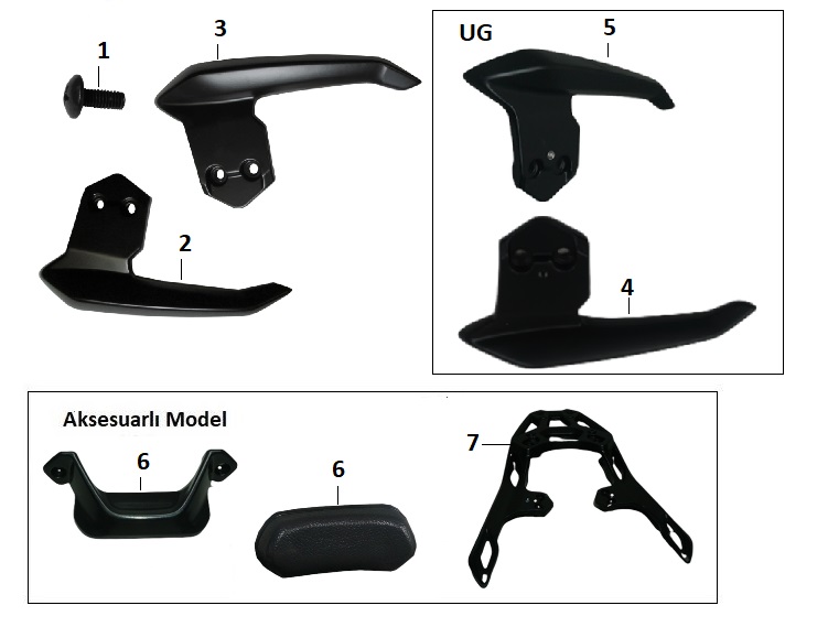 BAJAJ DOMİNAR 400 UG TUTACAK ARKA SOL - 2