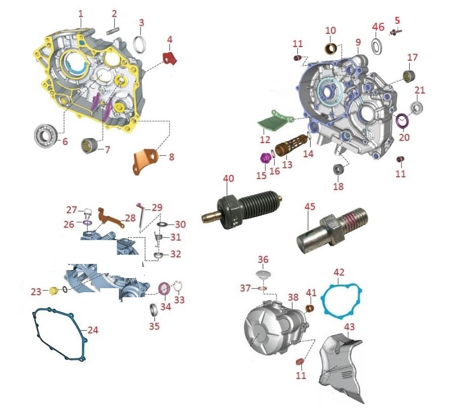 BAJAJ DISCOVER 125ST ŞANZUMAN KAPAK CONTASI SAĞ - 2