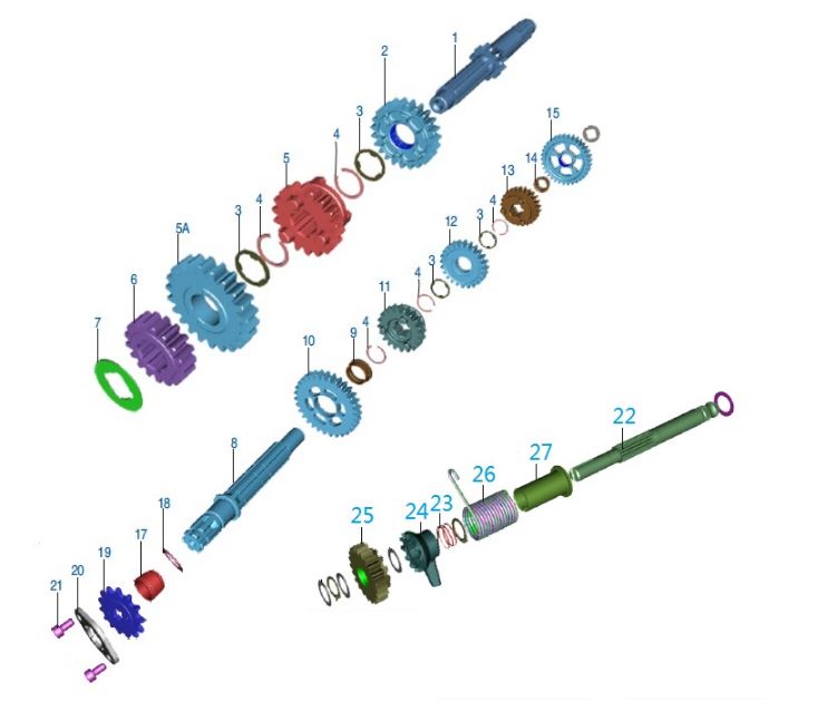 BAJAJ PULSAR NS150 2.VİTES DİŞLİ PULU - 2
