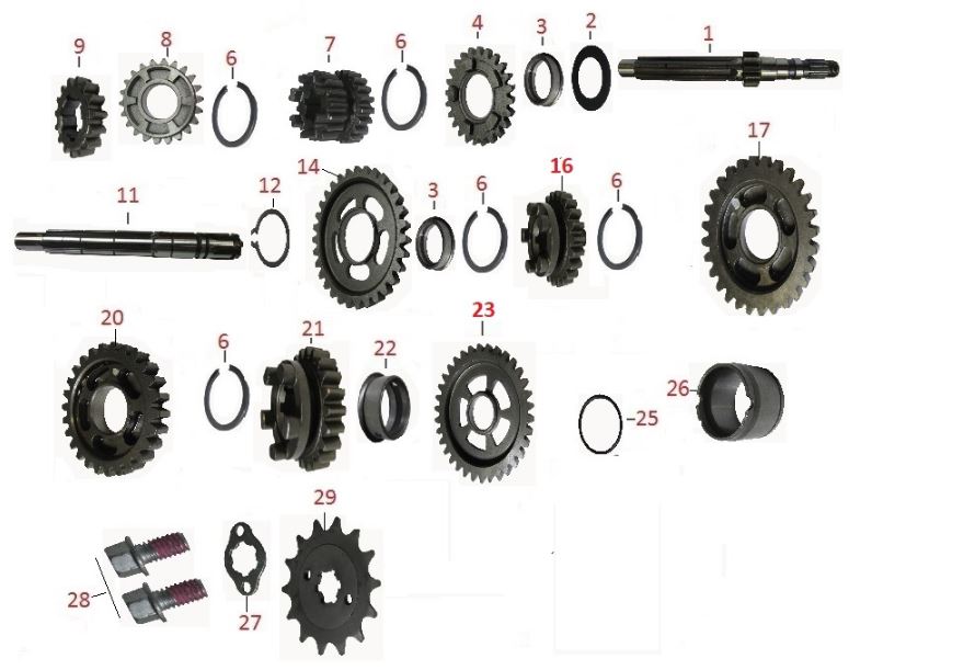 BAJAJ PULSAR RS200 UG 3-4 VİTES DİŞLİ KARŞILIĞI - 2