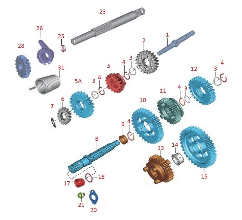 BAJAJ DISCOVER 150F 5.VİTES DİŞLİ KARŞILIĞI - 2