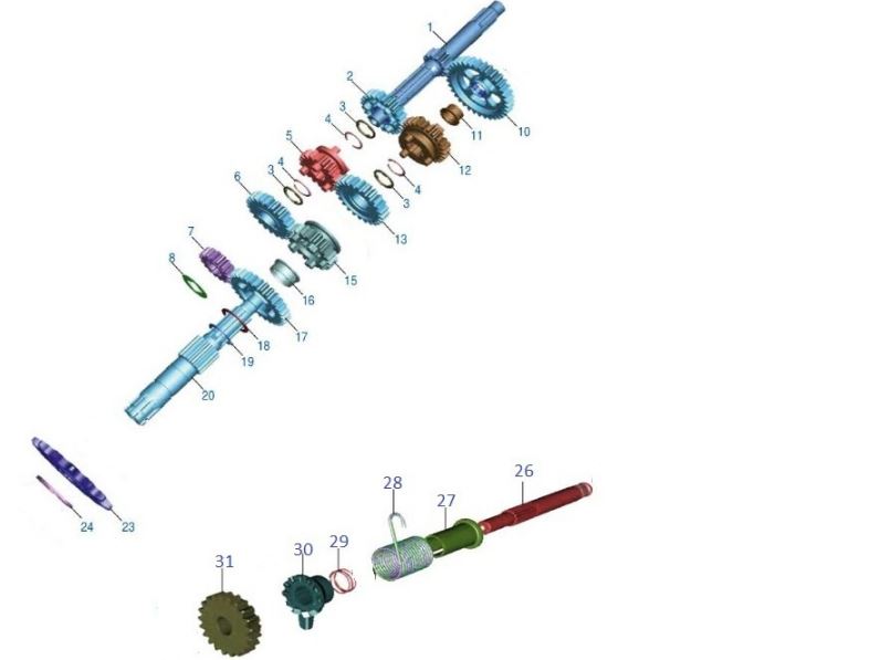 BAJAJ V15 5.VİTES DİŞLİ KARŞILIĞI - 2