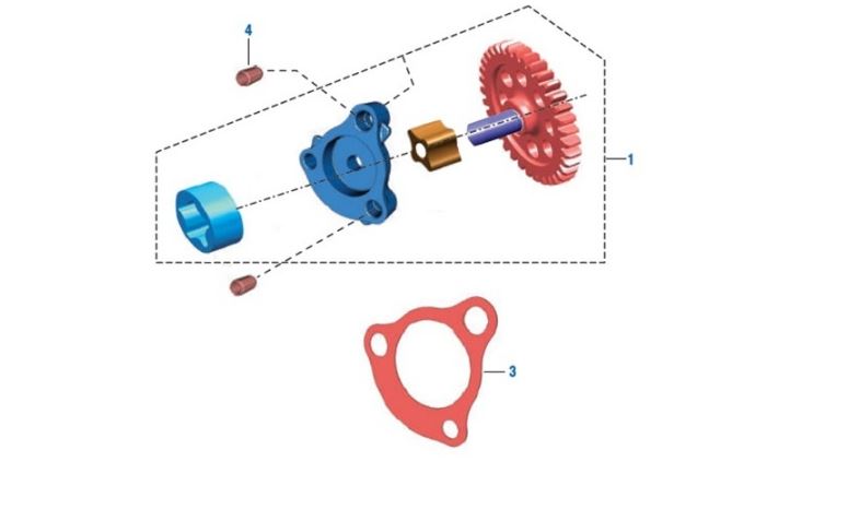 BAJAJ DISCOVER 150S YAĞ POMPASI  KOMPLE - 2