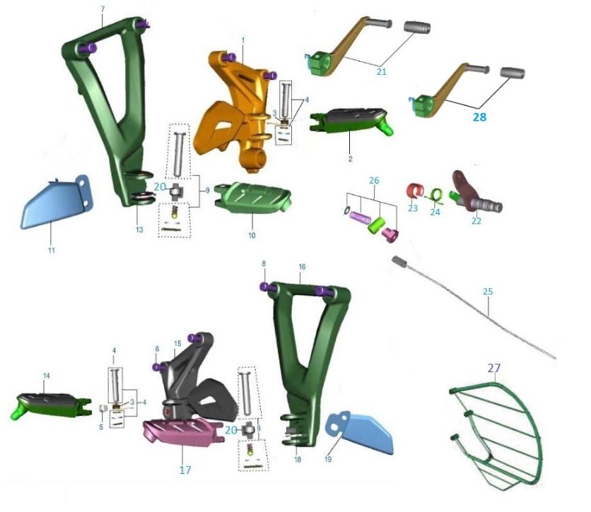 BAJAJ PULSAR N 250 BASAMAK DAYAMA LASTİĞİ ÖN - 2