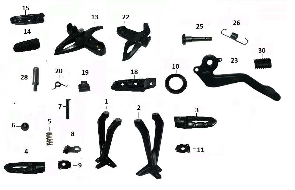 BAJAJ PULSAR N 160 UG BASAMAK DAYAMA PLASTİĞİ SAĞ - 2