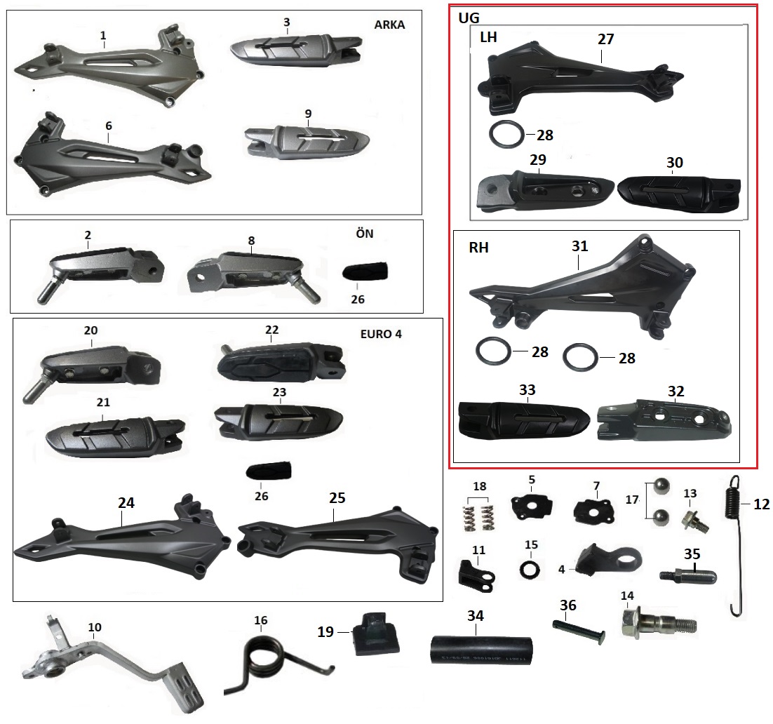 BAJAJ DOMİNAR 400 UG FREN PEDALI YAY BAĞLANTI CIVATASI - 2