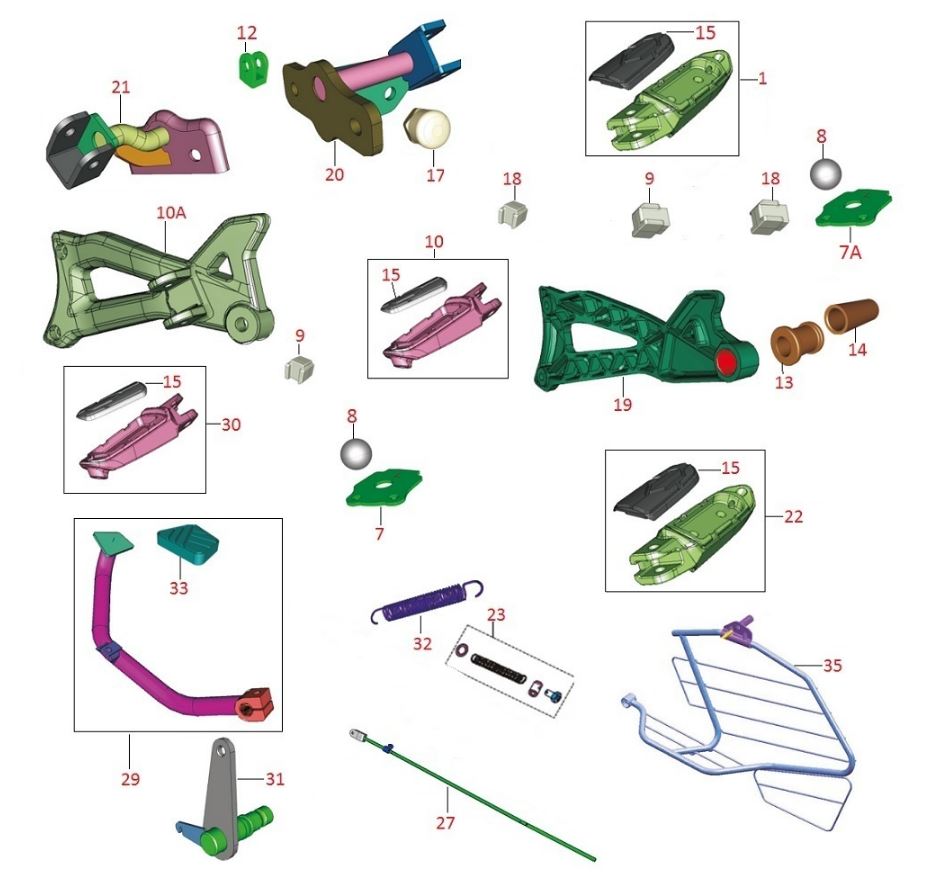 BAJAJ DISCOVER 125ST FREN PEDAL KOMUTA PARÇASI ARKA