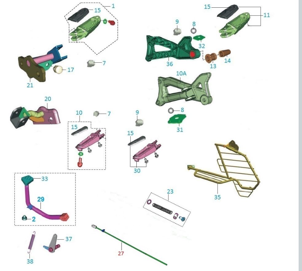 BAJAJ DISCOVER 150F FREN ÇUBUĞU YAYI KOMPLE