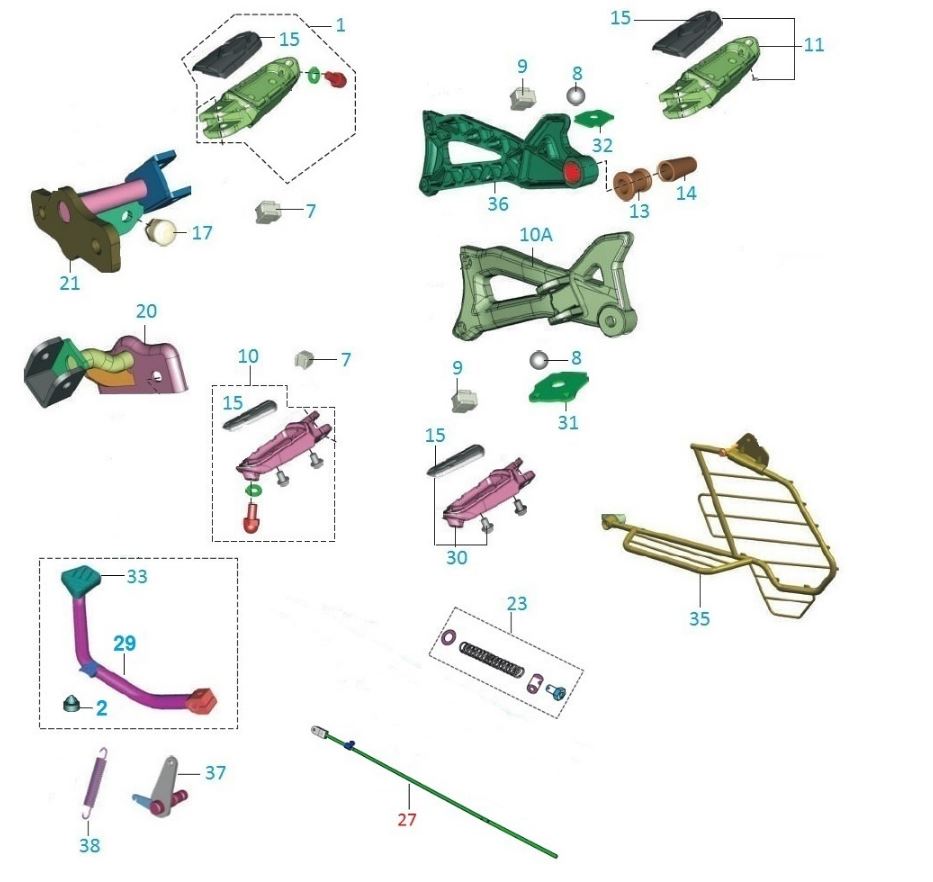 BAJAJ DISCOVER 150S FREN ÇUBUĞU YAYI KOMPLE