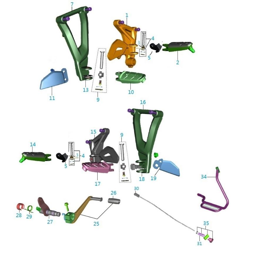BAJAJ PULSAR NS150 FREN ÇUBUĞU YAYI ARKA