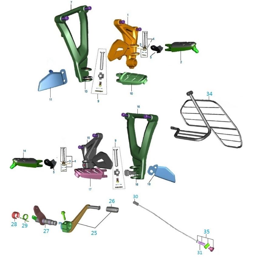 BAJAJ PULSAR AS150 FREN ÇUBUĞU YAYI ARKA