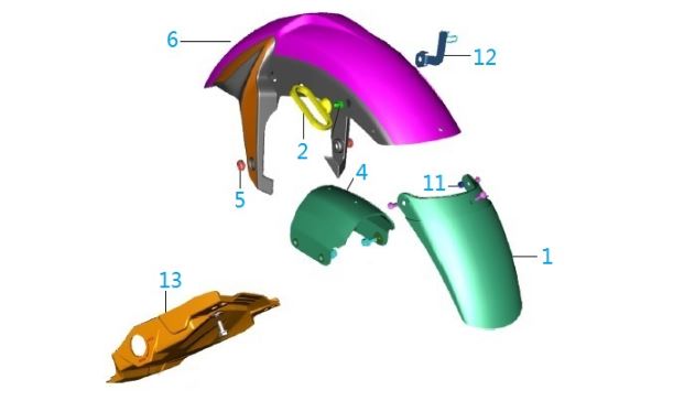 BAJAJ PULSAR AS150 ÇAMURLUK TAPA BURCU - 2