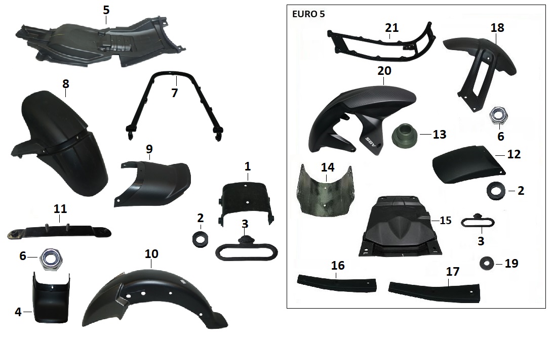 BAJAJ PULSAR NS125 ABS ÇAMURLUK ARKA 2020 - 2