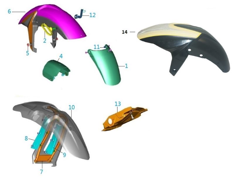 BAJAJ PULSAR NS150 ÇAMURLUK ARKA İÇ - 2