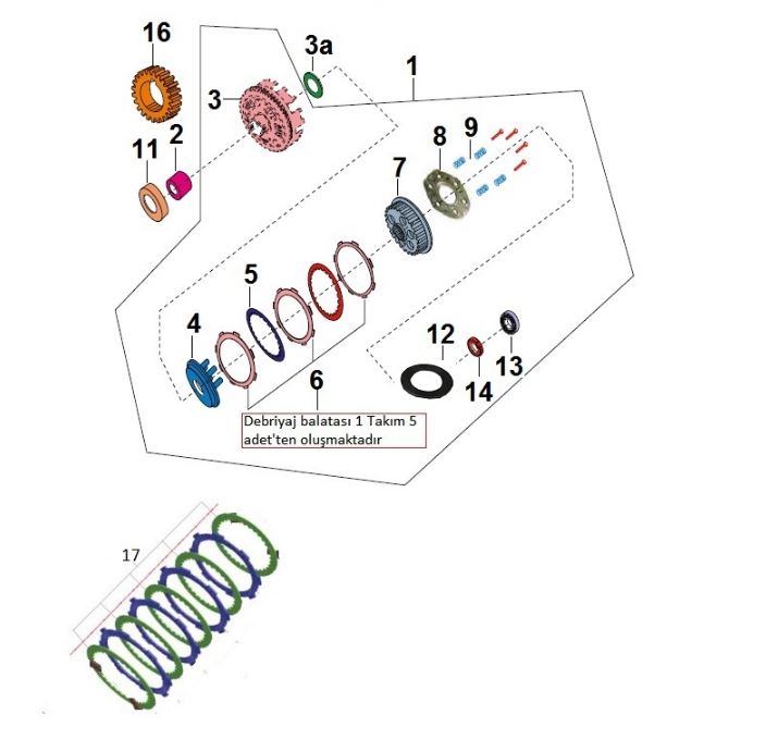 BAJAJ DISCOVER 150F DEBRİYAJ GÖBEK PULU - 2