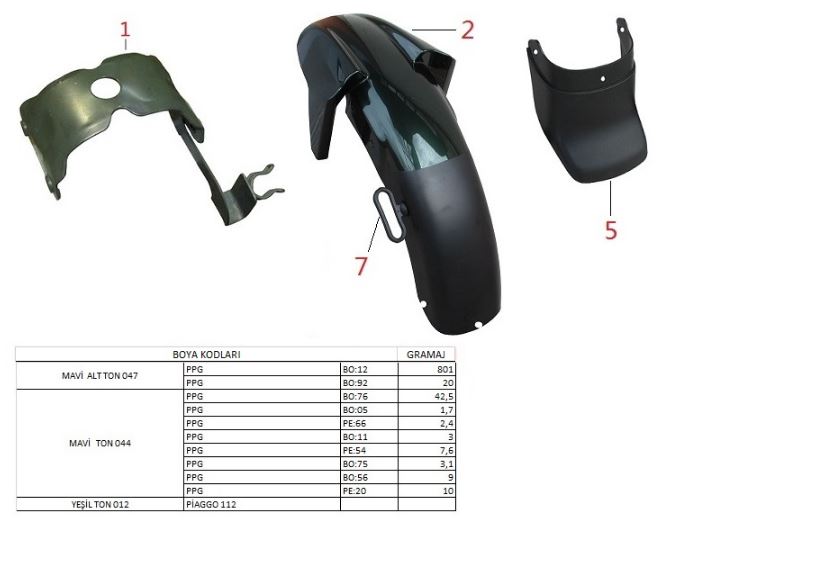 BAJAJ DISCOVER 150S ÇAMURLUK TOZLUĞU ÖN