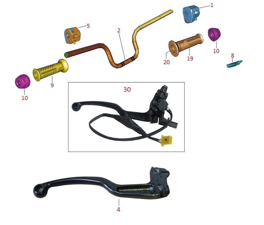 BAJAJ DISCOVER 125ST GAZ KOLU PLASTİĞİ