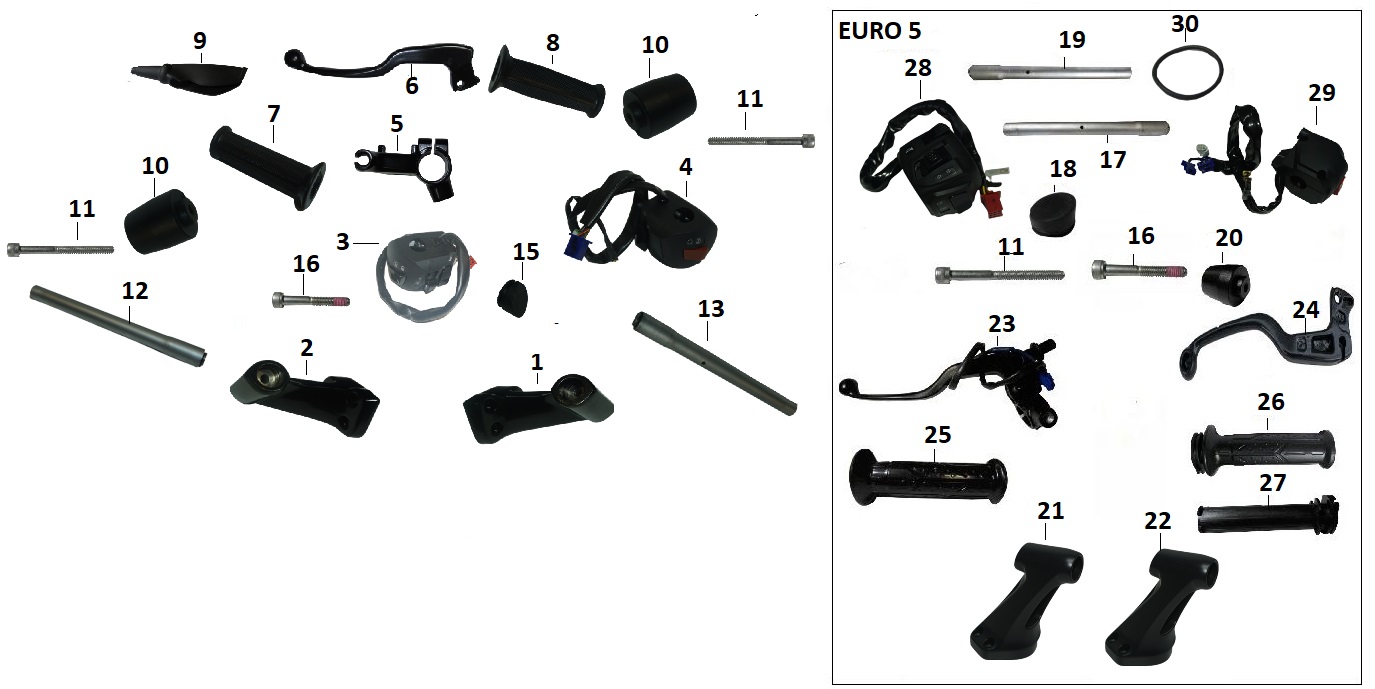 BAJAJ PULSAR NS125 ABS DİREKSİYON TUTUCU KOL SAĞ - 2