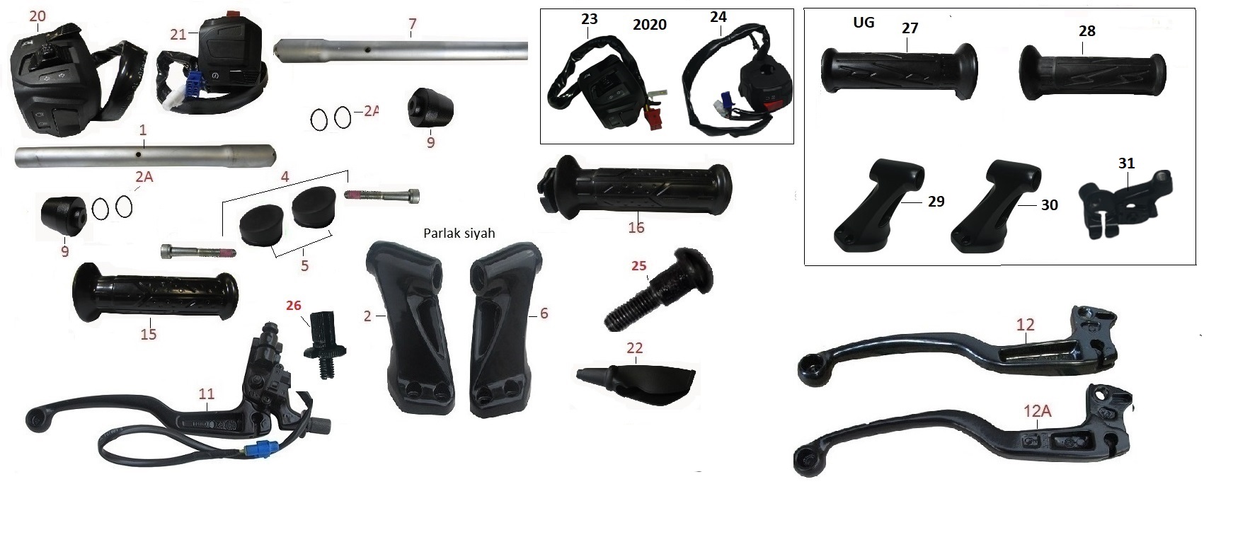 BAJAJ PULSAR NS200 UG DİREKSİYON TUTUCU KOL SOL - 2