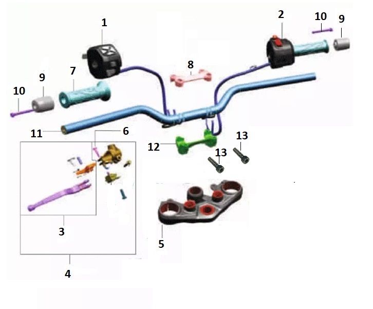 BAJAJ PULSAR NS 400 DİREKSİYON BORUSU - 2