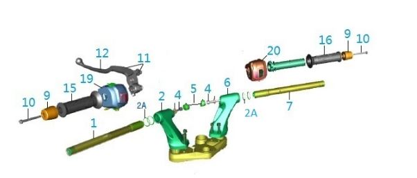 BAJAJ PULSAR AS150 DİREKSİYON BORUSU SAĞ - 2