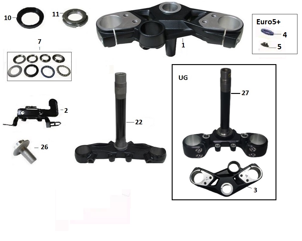 BAJAJ PULSAR NS200 UG DİREKSİYON BİLYASI ÜST - 2
