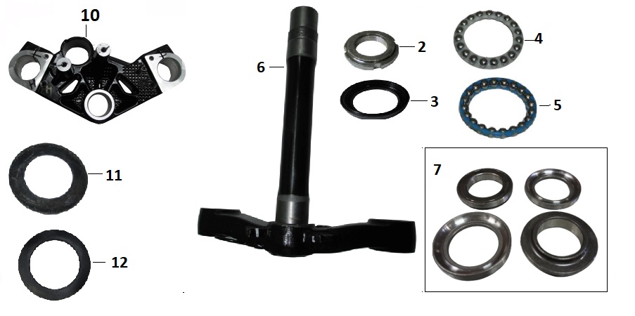BAJAJ PULSAR NS 125 CBS DİREKSİYON BİLYASI ÜST - 2