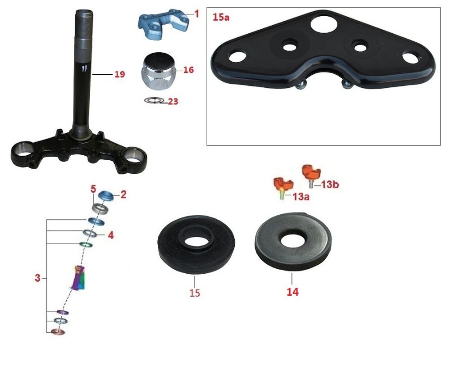BAJAJ DISCOVER 150S DİREKSİYON BORU SABİTLEME KELEPÇESİ ÜST