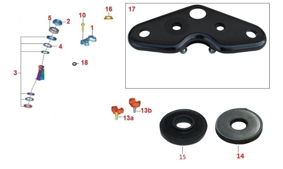 BAJAJ DISCOVER 150F DİREKSİYON BORU SABİTLEME KELEPÇESİ SOL ALT