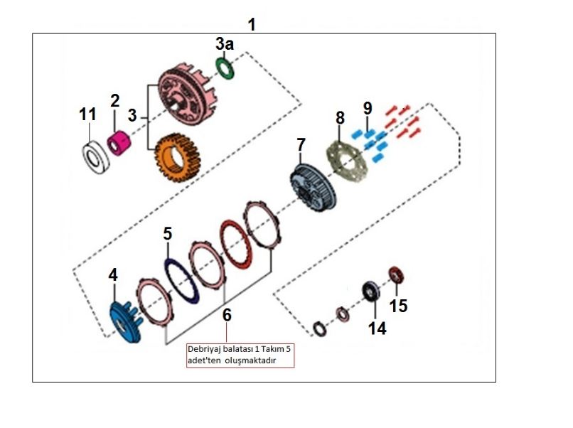 BAJAJ DISCOVER 125ST DEBRİYAJ ARA SACI - 2