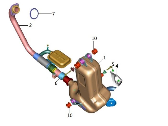 BAJAJ PULSAR NS150 EGZOST KAMUFLAJ CİVATASI - 2